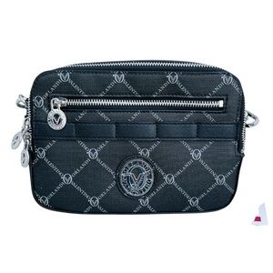 Valentino Orlandi NWT Black and Silver Camera Bag